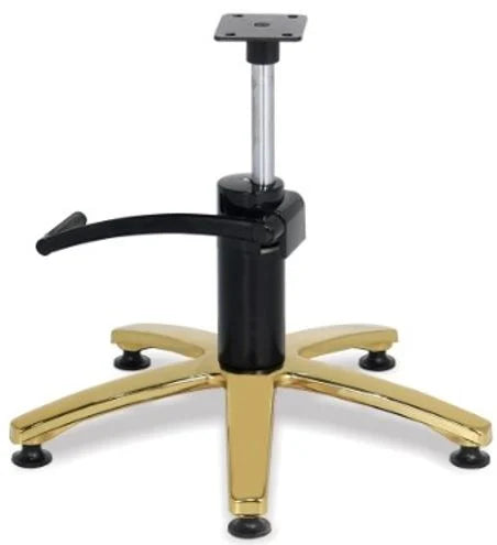 GL Damenstuhl-Sternfuß mit Hydraulik, gold/schwarz, mit Flansch